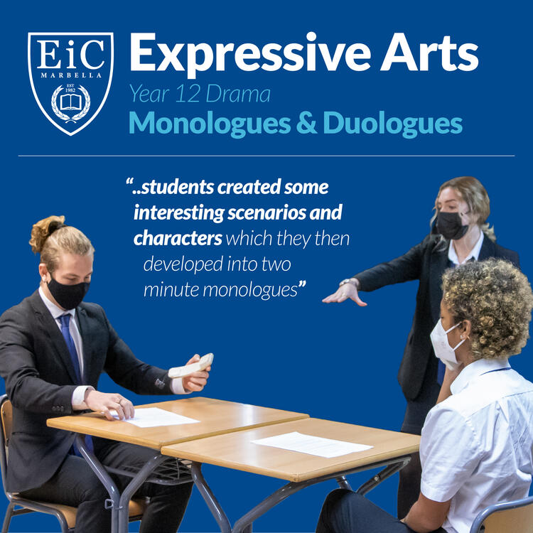 Year 12 Drama students have been performing their own character monologues and duologues.