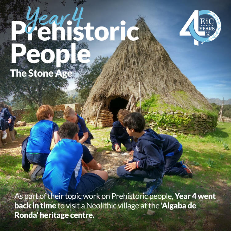 Year 4 went back in time to visit a Neolithic village at the Algaba de Ronda heritage centre