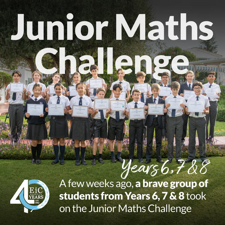 Years 6, 7 & 8 took on the Junior Maths Challenge
