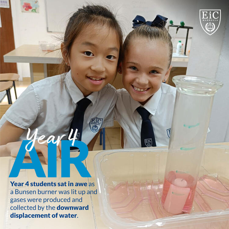 Year 4 students learning about the components of AIR