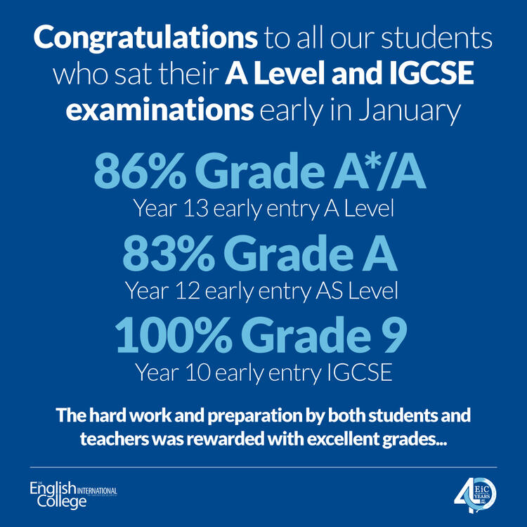 A Level and IGCSE examinations Success