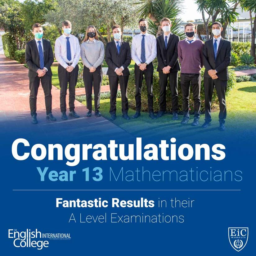 Year 13 Mathematicians - January A Level Examination Results