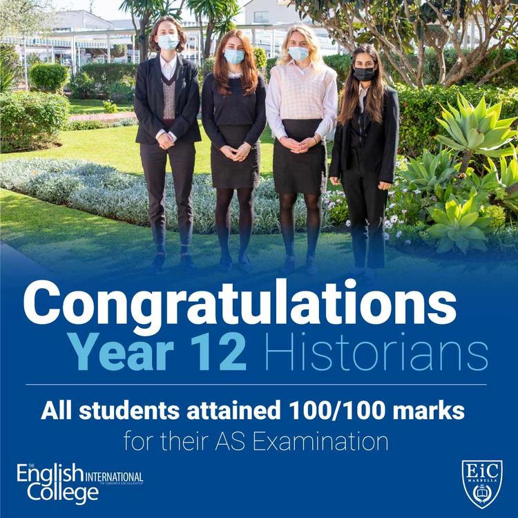 Congratulations to the EIC Year 12 “A Level” historians