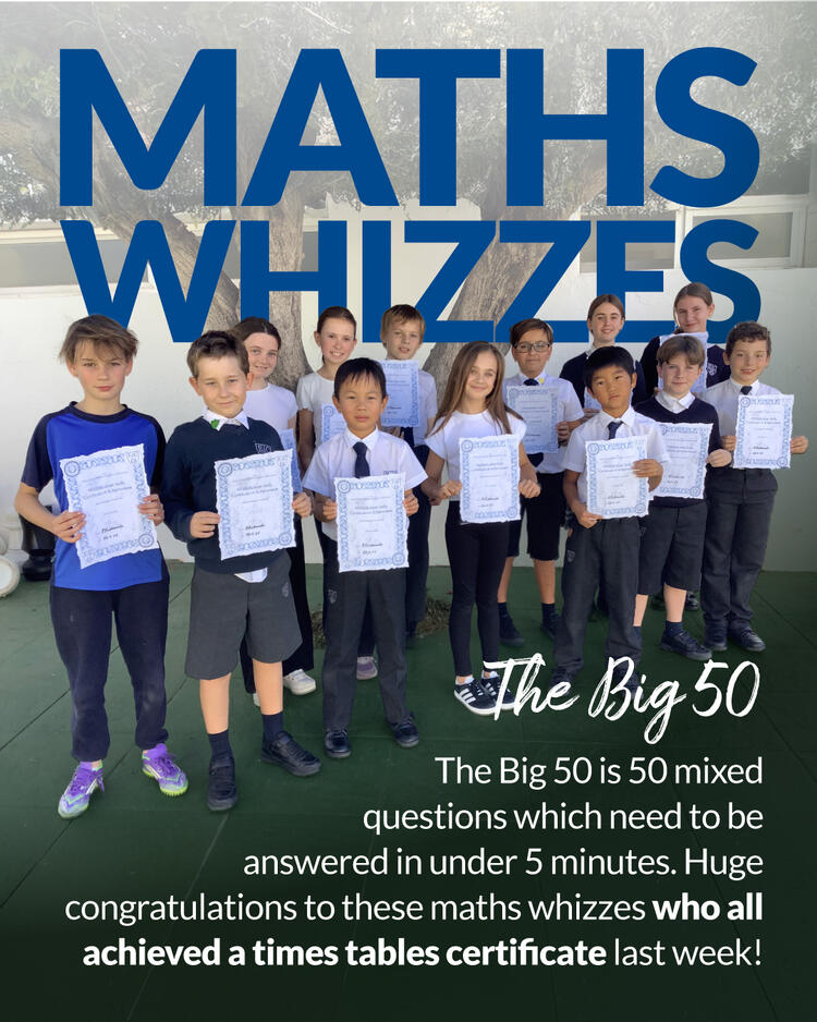 Huge Congratulations to these Maths Whizzes Who All Achieved a Times Tables Certificate